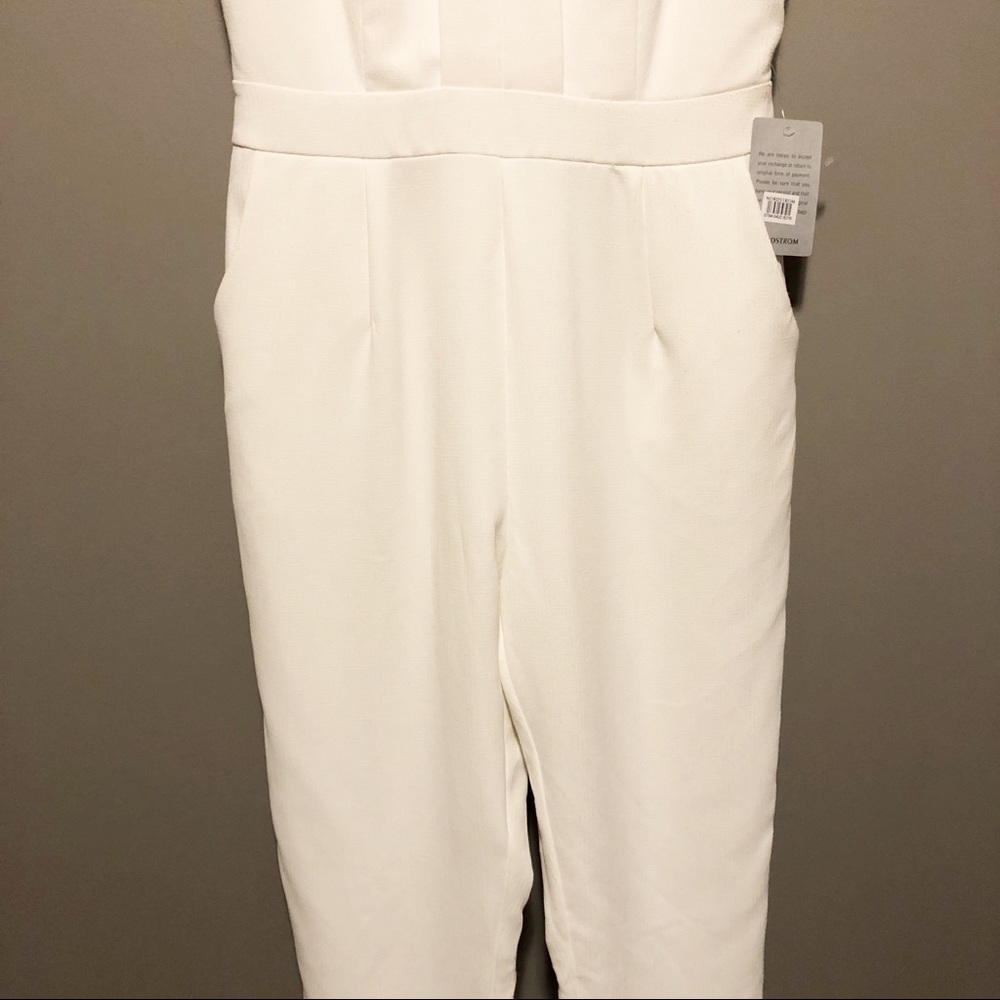 Adelyn Rae Shae Ankle Jumpsuit: White - Picture 4 of 8
